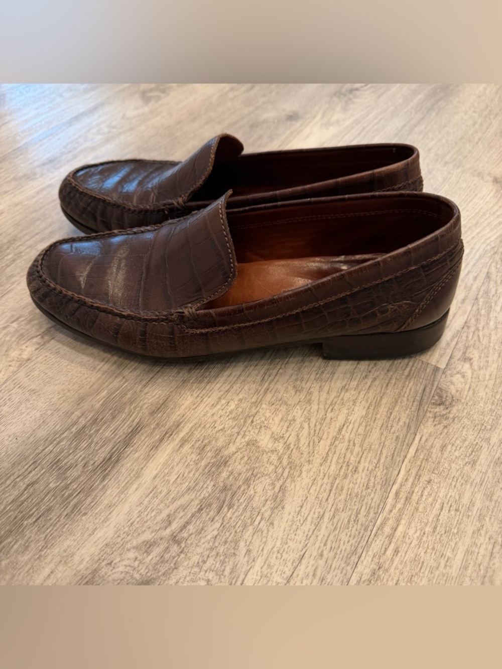 Polo Sport Ralph Lauren Croc Embossed‎ Leather Loafers Men’s 8.5